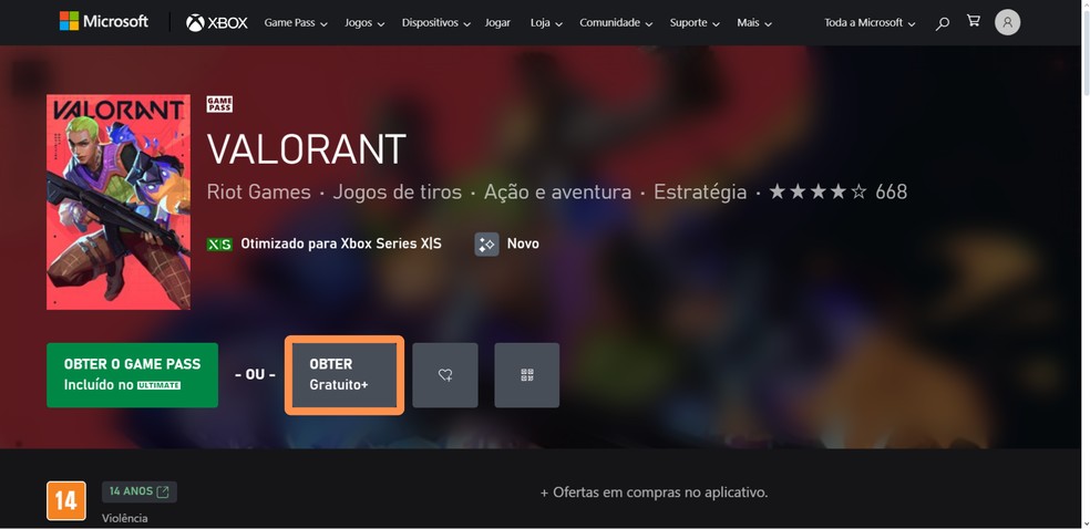 Baixe Valorant no Xbox — Foto: Reprodução/Róbson Martins