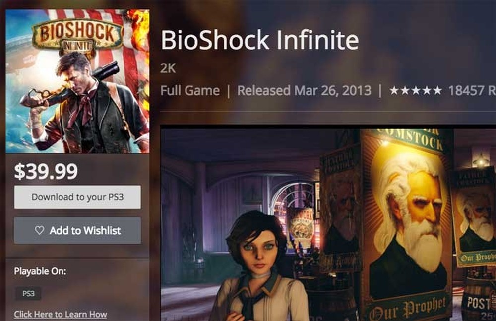 Como fazer download de BioShock Infinite no PS3, Xbox 360 e PC
