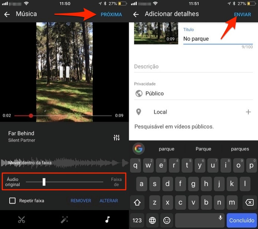 Como postar vídeos no YouTube com trilha sonora pelo celular