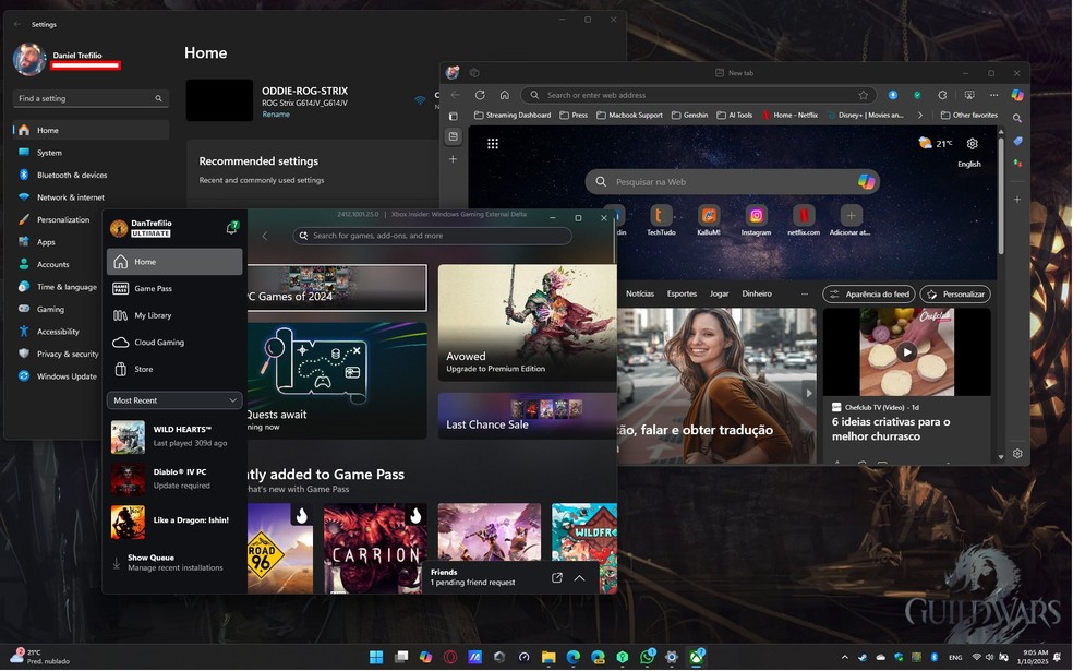  Reprodução/Daniel Trefilio