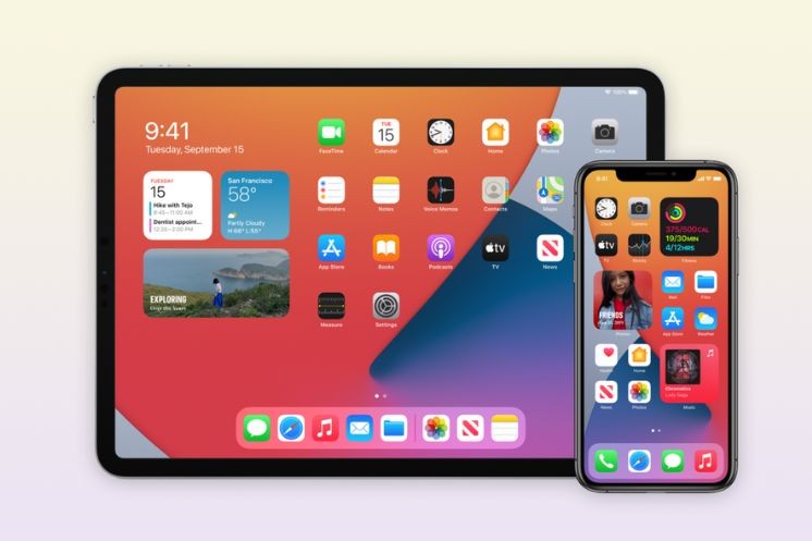 Lançado em 2020, o iOS 14 trouxe novidades como a tela de aplicativos, melhorias no iMessage e aplicativo para tradução. — Foto: Foto: Reprodução/9to5Mac