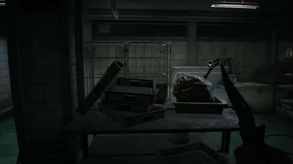 Resident Evil 7: pegue a chave na carne (Foto: Reprodução/Thomas Schulze) — Foto: TechTudo