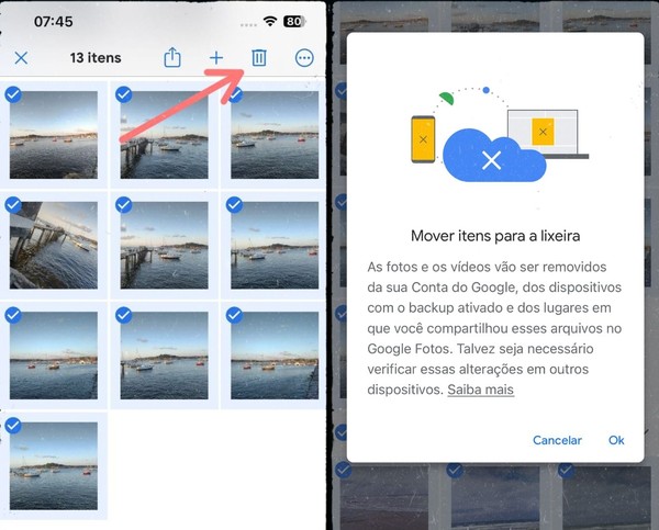 Como selecionar todas as fotos do Google Fotos no celular e no PC