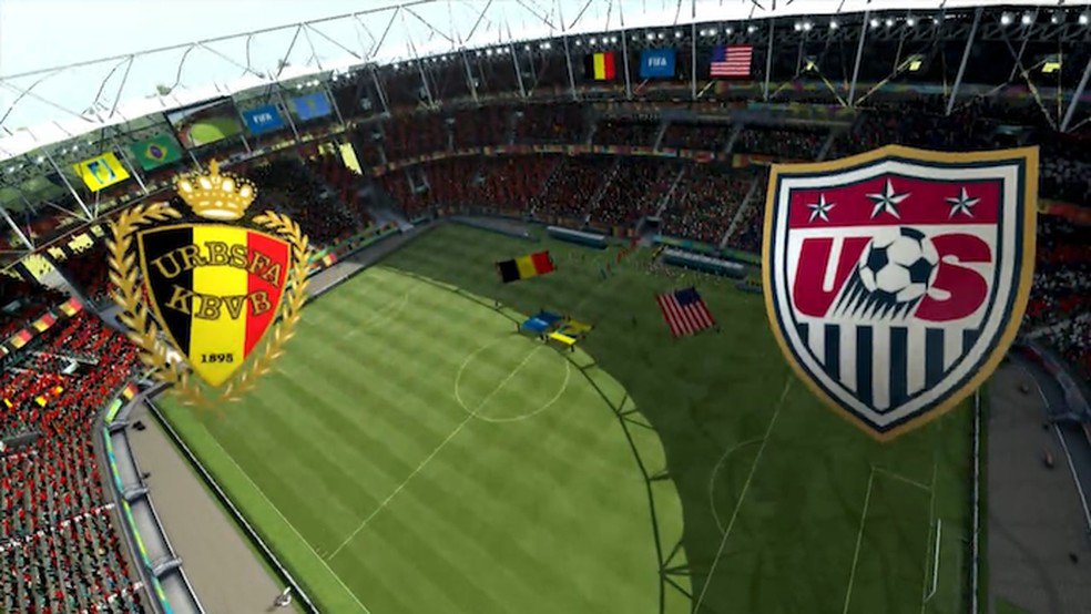 Simulação Copa do Mundo Fifa 2014: Bélgica x Estados Unidos (Foto: Reprodução/Murilo Molina) — Foto: TechTudo
