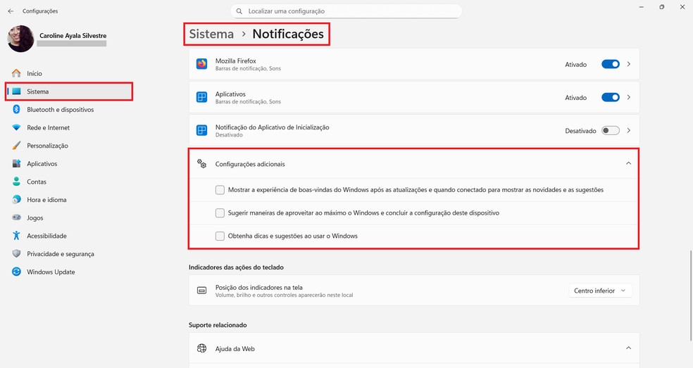  Reprodução/Caroline Silvestre