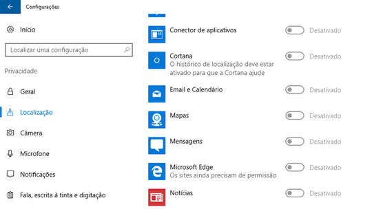 Como desativar localização atual do navegador no seu computador