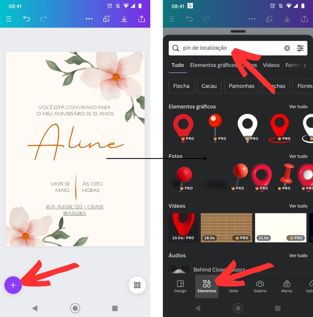 Como fazer um convite interativo no Canva pelo celular