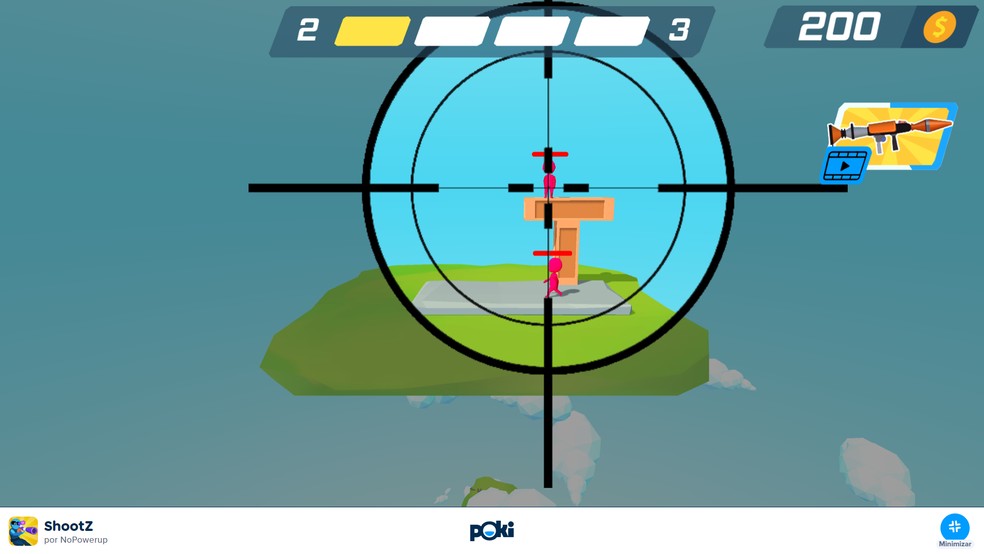 ShootZ parece Sniper Elite com gráficos mais simples — Foto: Reprodução/Róbson Martins