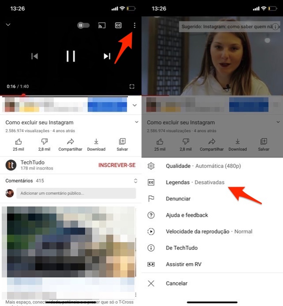 Como Tirar A Legenda Do Youtube No Celular 8798