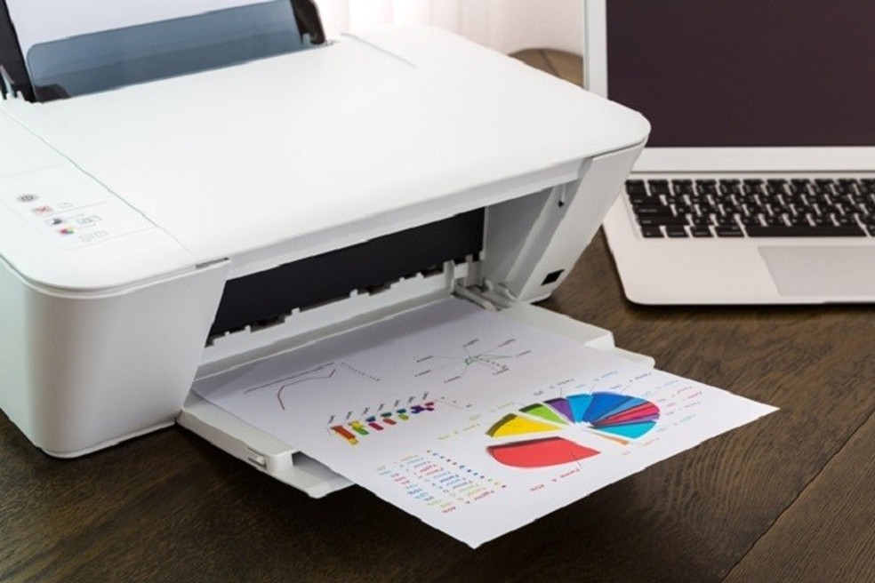 Exemplo de impressão colorida numa impressora a laser  — Foto: Divulgação