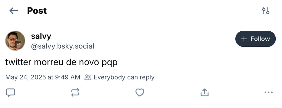 twitter fora do ar? — Foto: Reprodução/Bluesky