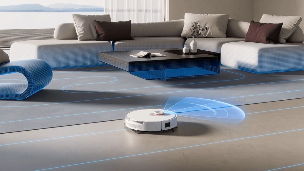 Robôs com sensores mais sofisticados criam mapas precisos do ambiente e trabalham de forma mais eficiente — Foto: Divulgação/Xiaomi