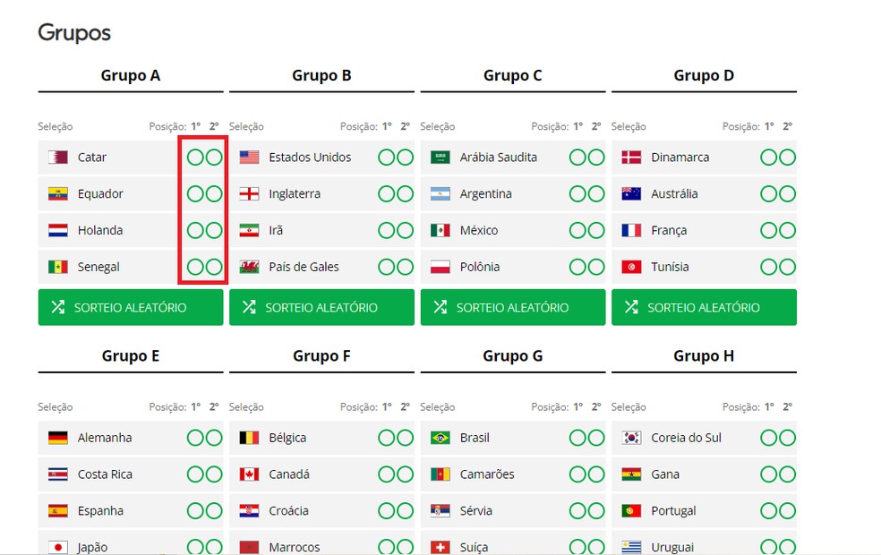 Classificação da Copa do Mundo 2022: veja a tabela completa de jogos -  Lance!