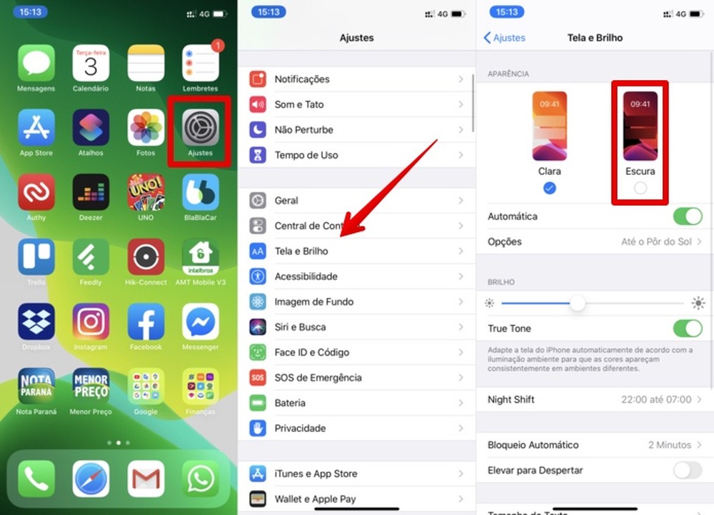 Como ativar o modo escuro do WhatsApp no iPhone (iOS)