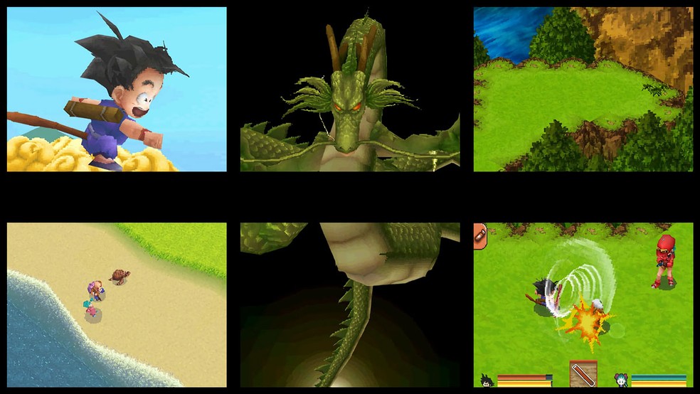 Dragon Ball Origins se focava nas aventuras iniciais de Goku com uma jogabilidade toda na tela de toque do Nintendo DS — Foto: Divulgação/Namco Bandai