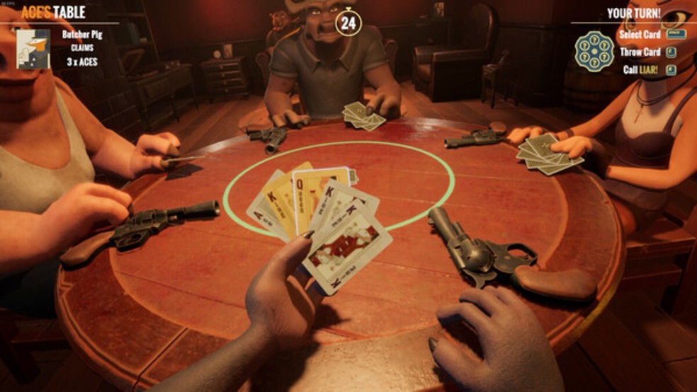 Liar's Bar traz um dos melhores bate-papos de jogo e está disponível para PC via Steam — Foto: Divulgação/Steam
