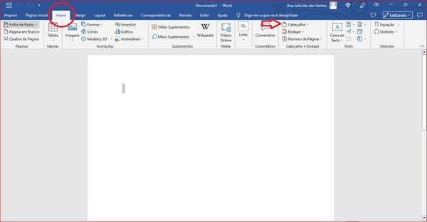 Como deixar cabeçalho só na primeira página do Word