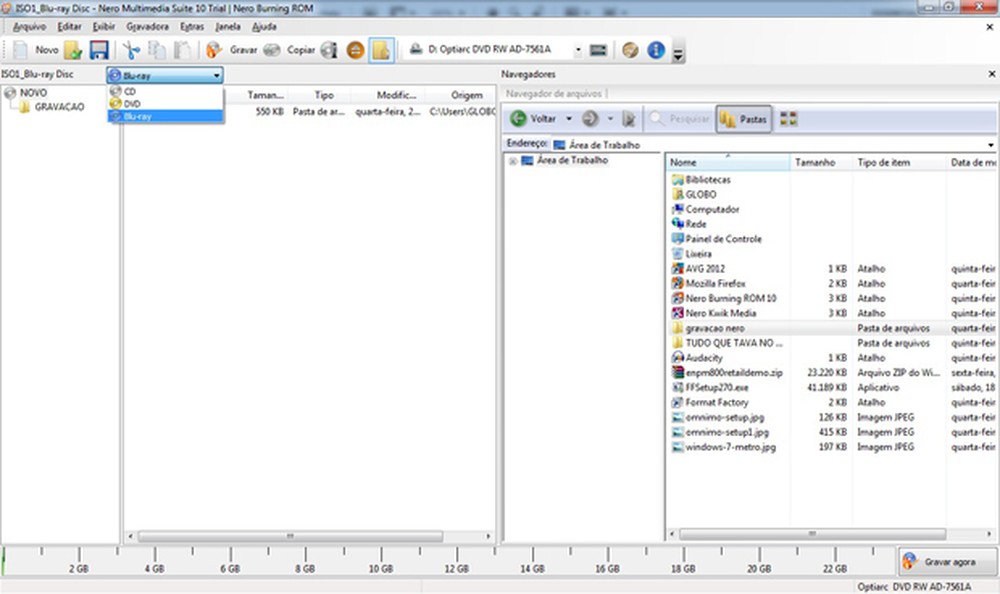 Como gravar um DVD ou Blu-ray com o Nero Burning ROM 10