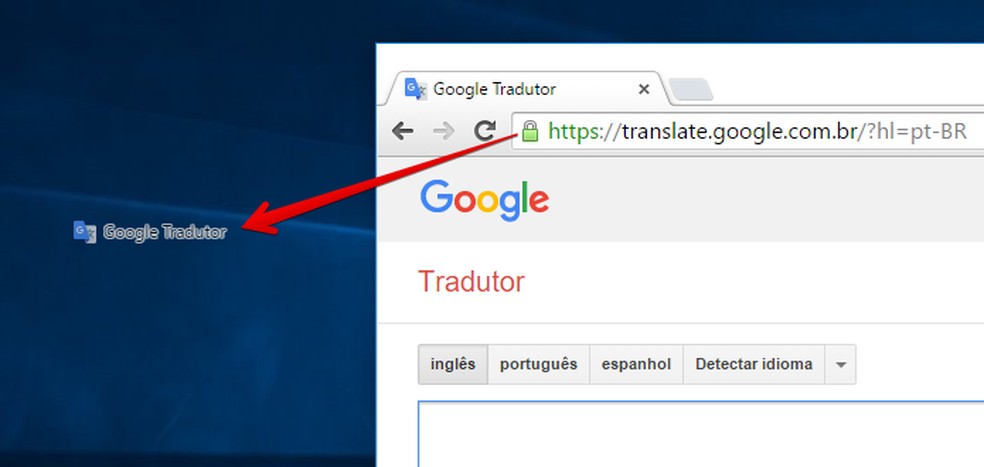 Como colocar o Google Tradutor na área de trabalho do Windows