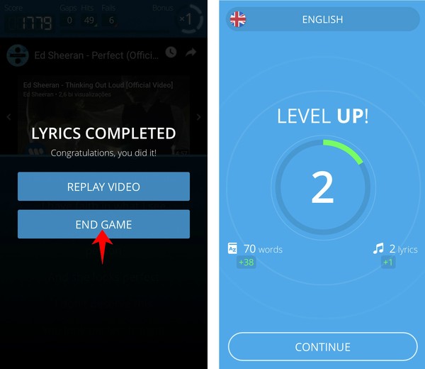 Como aprender inglês com música pelo app LyricsTraining