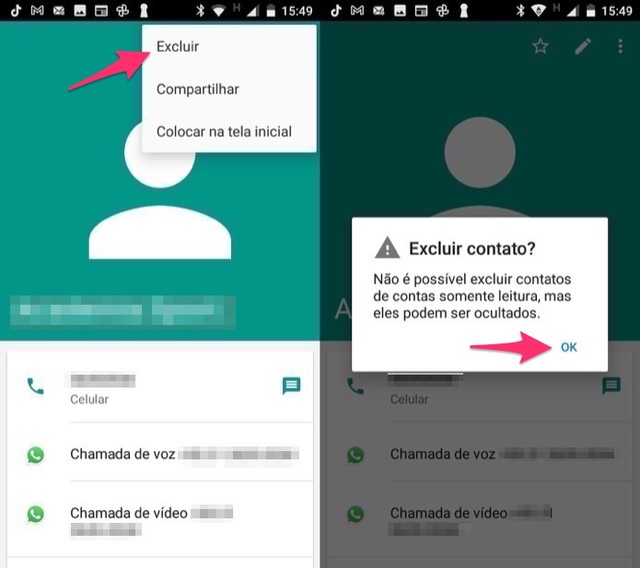 Como excluir contatos bloqueados do WhatsApp
