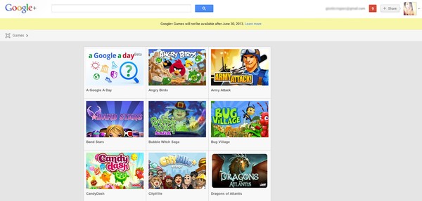 Google+ Games ficará indisponível a partir do final de junho