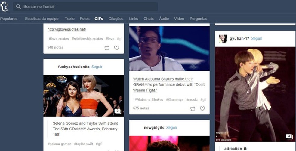 Tumblr torna mais fácil encontrar GIFs animados com novo botão de busca 