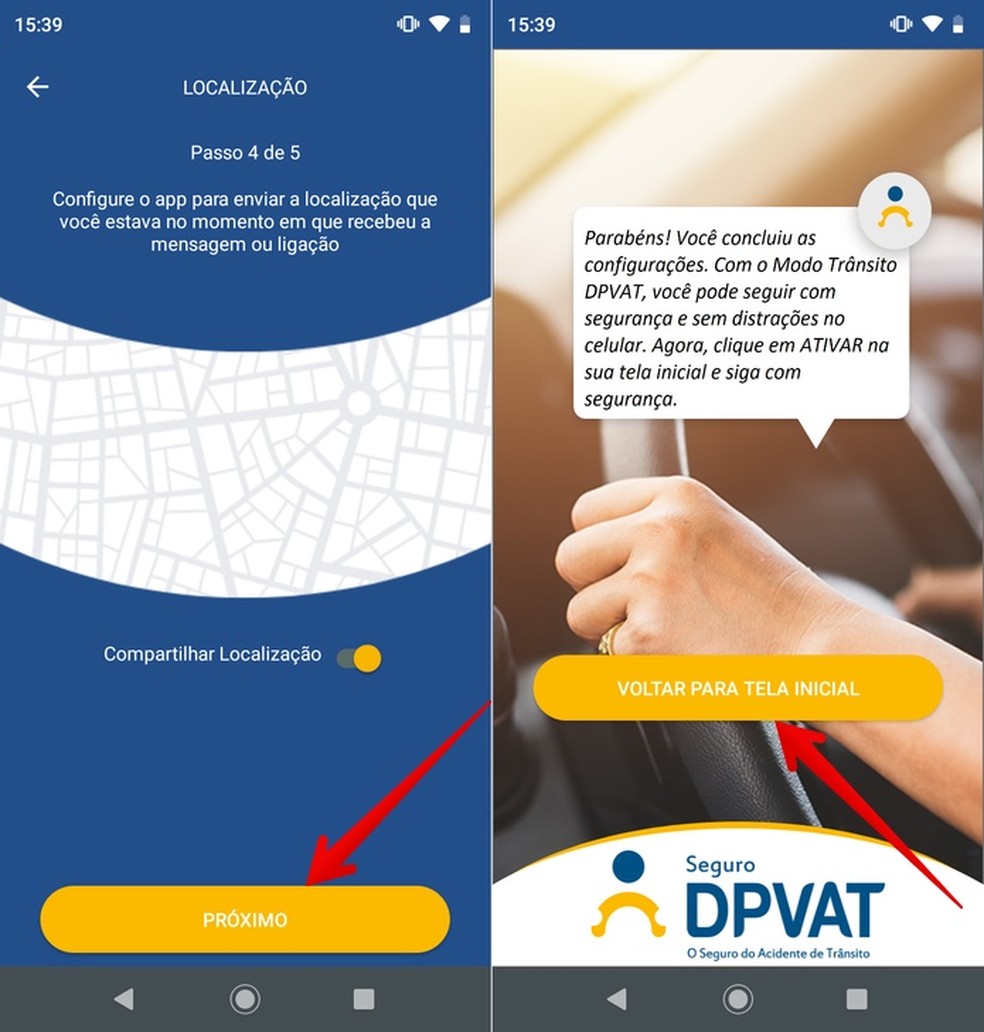 Como usar o Modo Trânsito DPVAT, aplicativo para quem está dirigindo