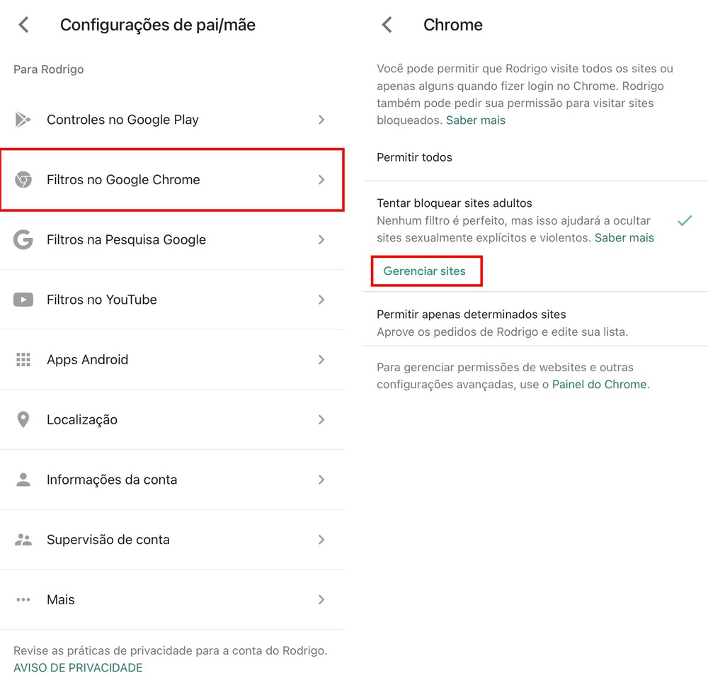 Como bloquear sites no Chrome para celular Android e no iPhone (iOS)