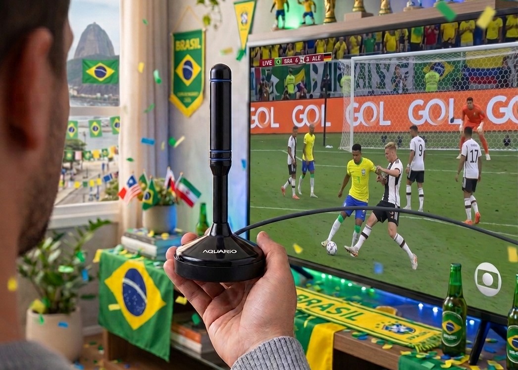 Quer gritar gol primeiro? Instale antena digital para Copa do Mundo