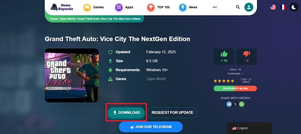 Faça o download do jogo em sites confiáveis e seguros — Foto: Reprodução/João Ferreira