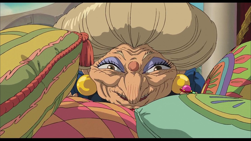 Yubaba: o nome da antagonista do filme significa "velha senhora das águas quentes" — Foto: Reprodução/Studio Ghibli