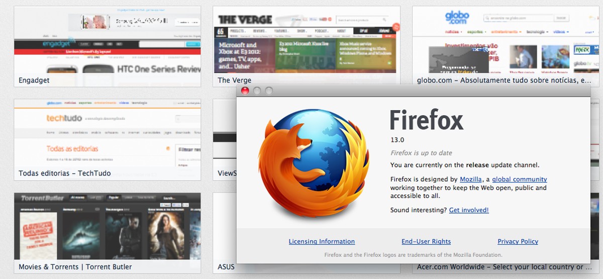 Mozilla lança Firefox 13 com página inicial totalmente redesenhada