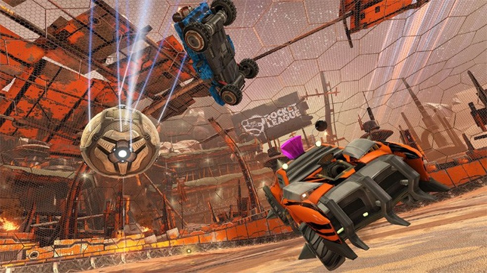 Rocket League mistura carros com futebol — Foto: Reprodução/Destructoid
