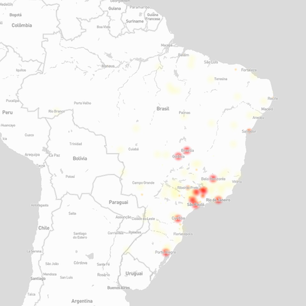  Reprodução/Downdetector