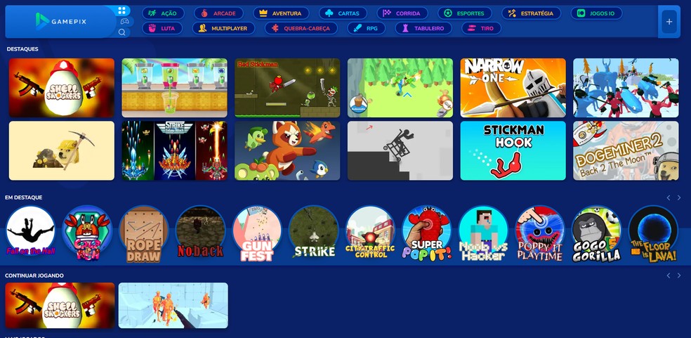 Conheça Gamepix, site que permite jogar online e de graça pelo navegador