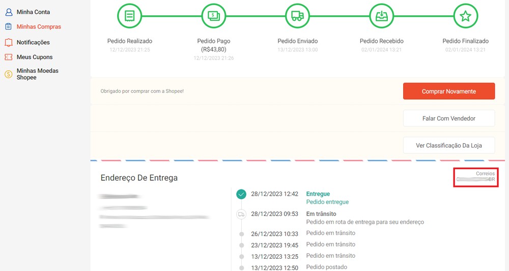 Como rastrear o pedido da Shopee: aprenda a acompanhar sua encomenda