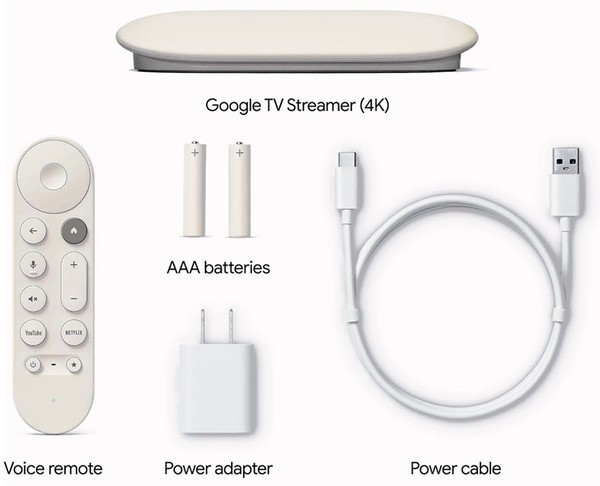 Google TV Streamer（4K）＋HDMIケーブル google-tv-streamer-4k-parts.jpg