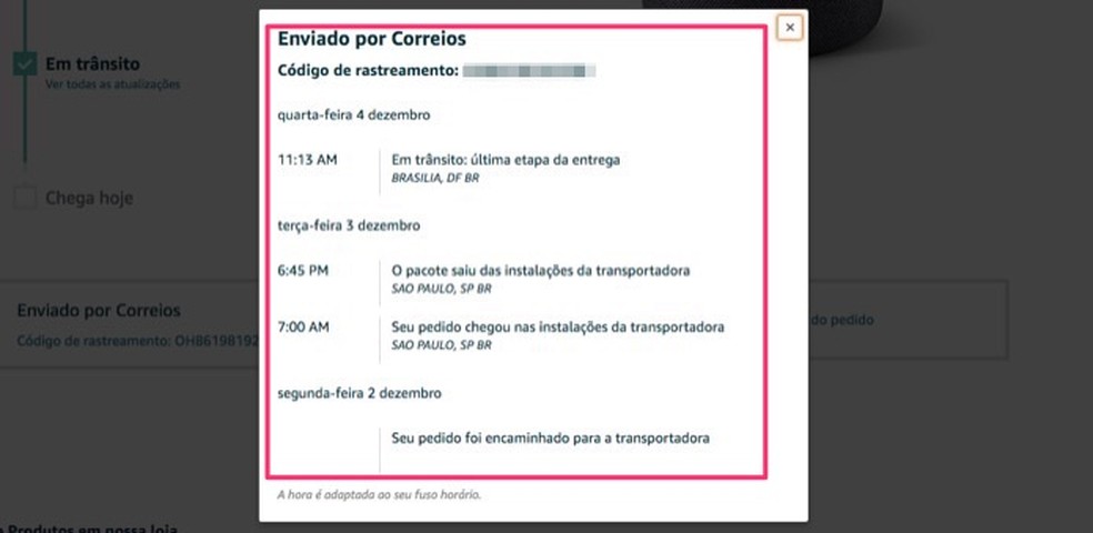Como rastrear a entrega de um produto comprado na Amazon