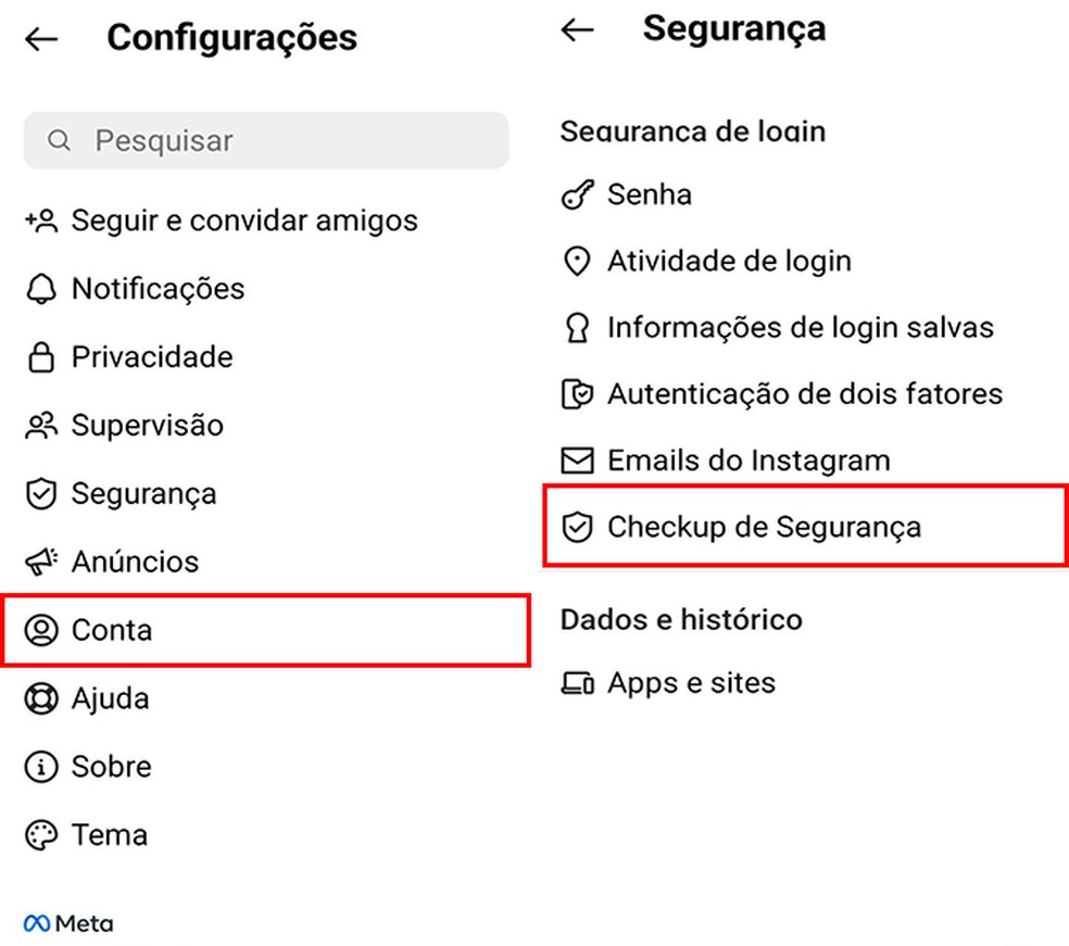 Confirme e-mail e número de celular para maior proteção da conta no Instagram — Foto: Reprodução/Flávia Fernandes