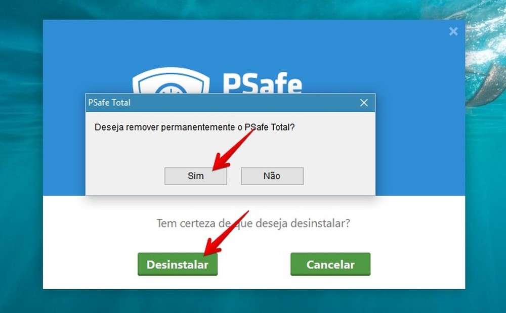 Como desinstalar o PSafe Total Antivírus?