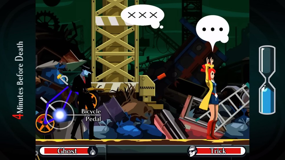 Em Ghost Trick: Phantom Detective, usuários podem possuir objetos para tentar mudar o rumo de eventos e descobrir quem matou o detetive Sissel — Foto: Reprodução/Nintendo of America