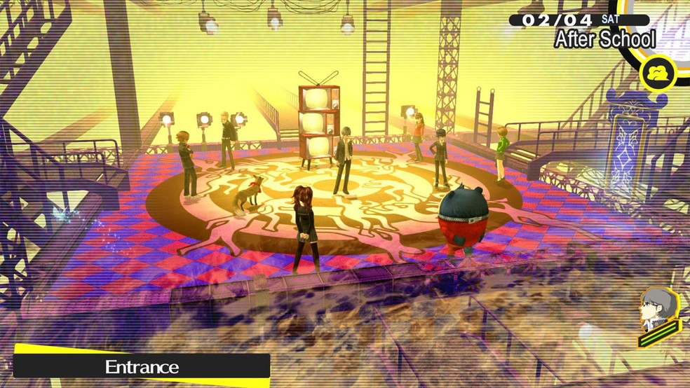 Em Persona 4 Golden um grupo de jovens entra em um mundo paralelo na televisão e tentam impedir um assassino que está usando o mesmo poder — Foto: Reprodução/Microsoft Store