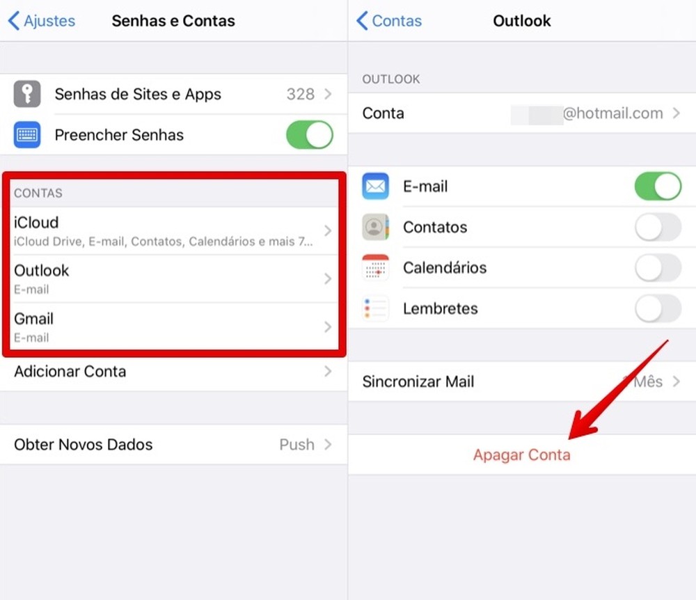 Como sair do e-mail no iPhone (iOS)