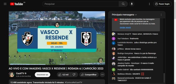 Vasco x Resende ao vivo: como assistir ao jogo na CazéTV ou Twitch