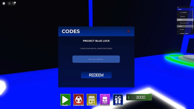 Project Blue Lock Codes: lista atualizada de códigos em novembro de 2025