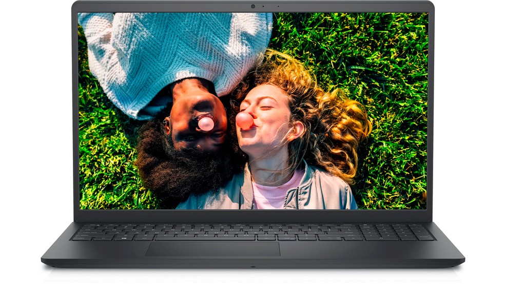 Inspiron 15 em versão em preto vem com bateria de três células — Foto: Divulgação/Dell
