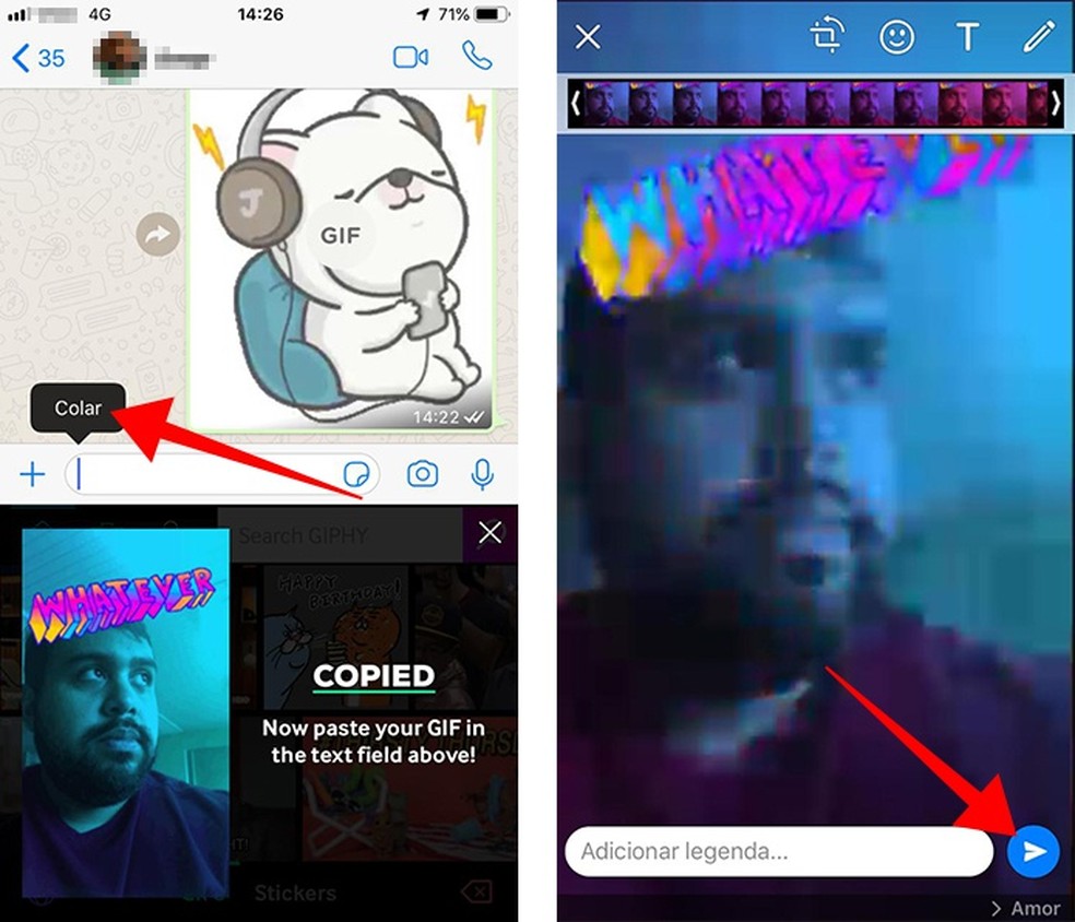 Como fazer GIF ou figurinhas (stickers) no iPhone com o app Giphy