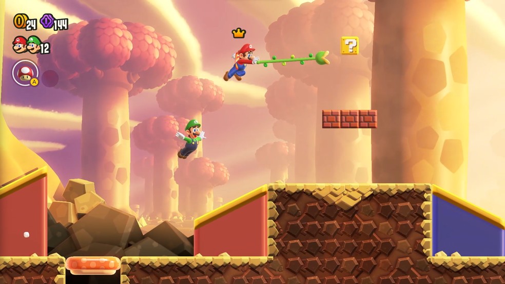 Super Mario Bros. Wonder é um novo jogo de plataforma 2D de Mario que remete às clássicas aventuras do encanador de outrora — Foto: Divulgação/Nintendo