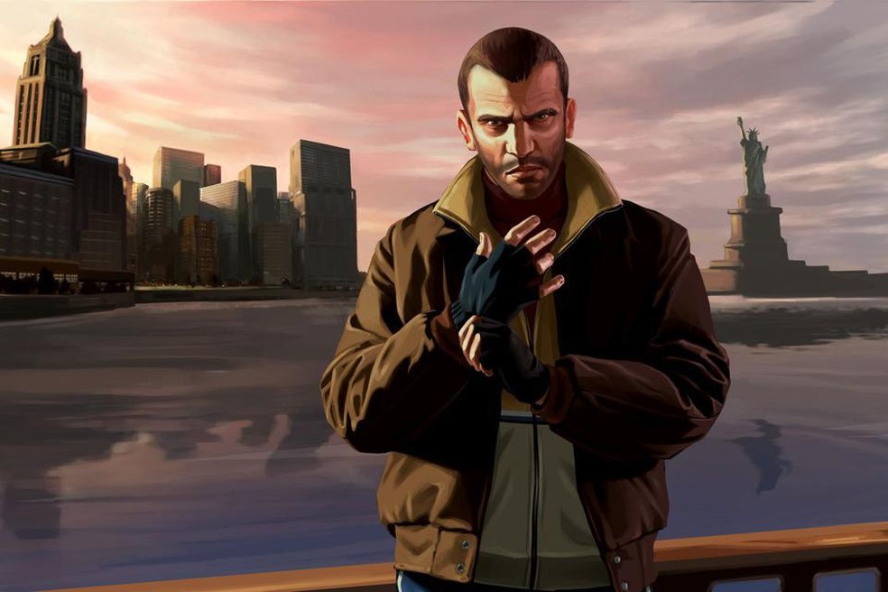 GTA IV foi lançado em 2008 e mostra as aventuras de Niko Bellic — Foto: Divulgação/Rockstar Games